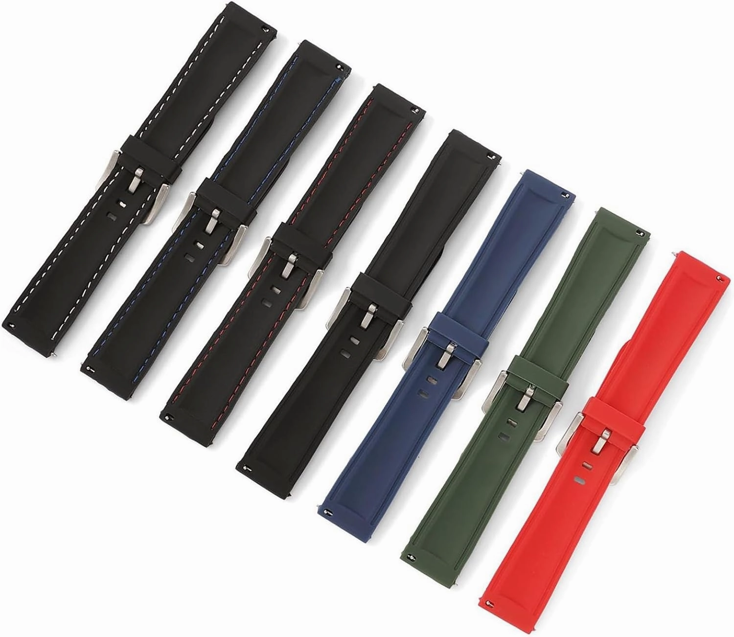 Silicone Watch Straps Quick Release Replacement Band 18mm 20mm 22mm 24mm Men Women Universal
