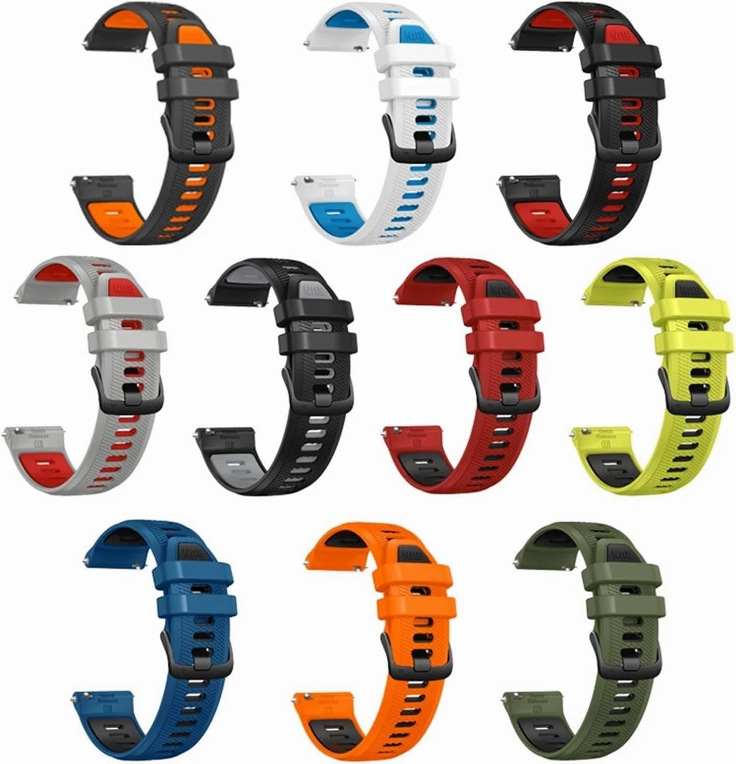 Silicone Watch Straps Quick Release Replacement Band 22mm Sports Watch Strap Men Women Universal