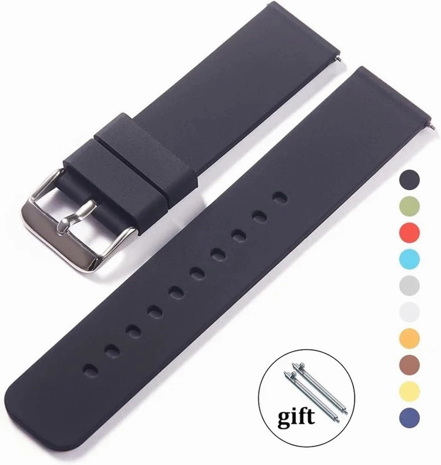 Silicone Watch Straps Quick Release Replacement Band Sports Watch Strap Men Women Universal Rubber Wrist