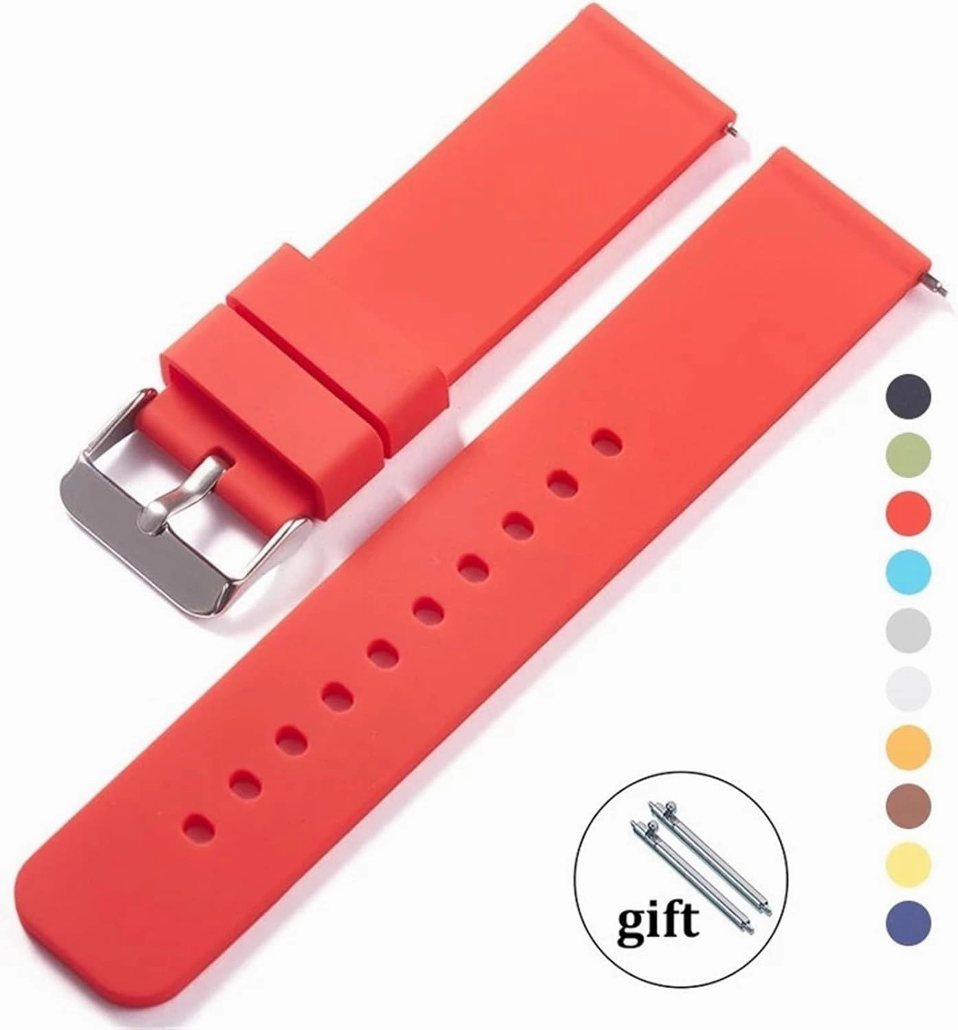 Silicone Watch Straps Quick Release Replacement Band Sports Watch Strap Men Women Universal Rubber Wrist