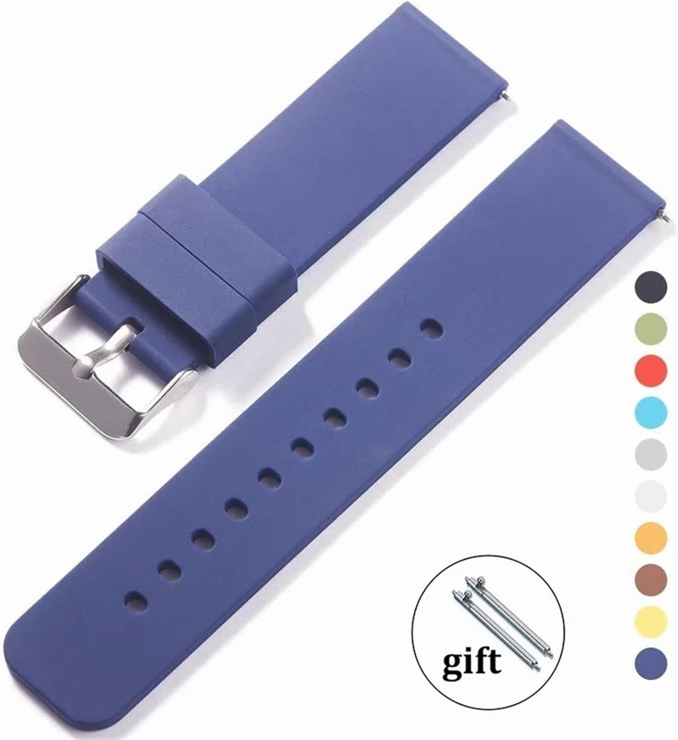 Silicone Watch Straps Quick Release Replacement Band Sports Watch Strap Men Women Universal Rubber Wrist