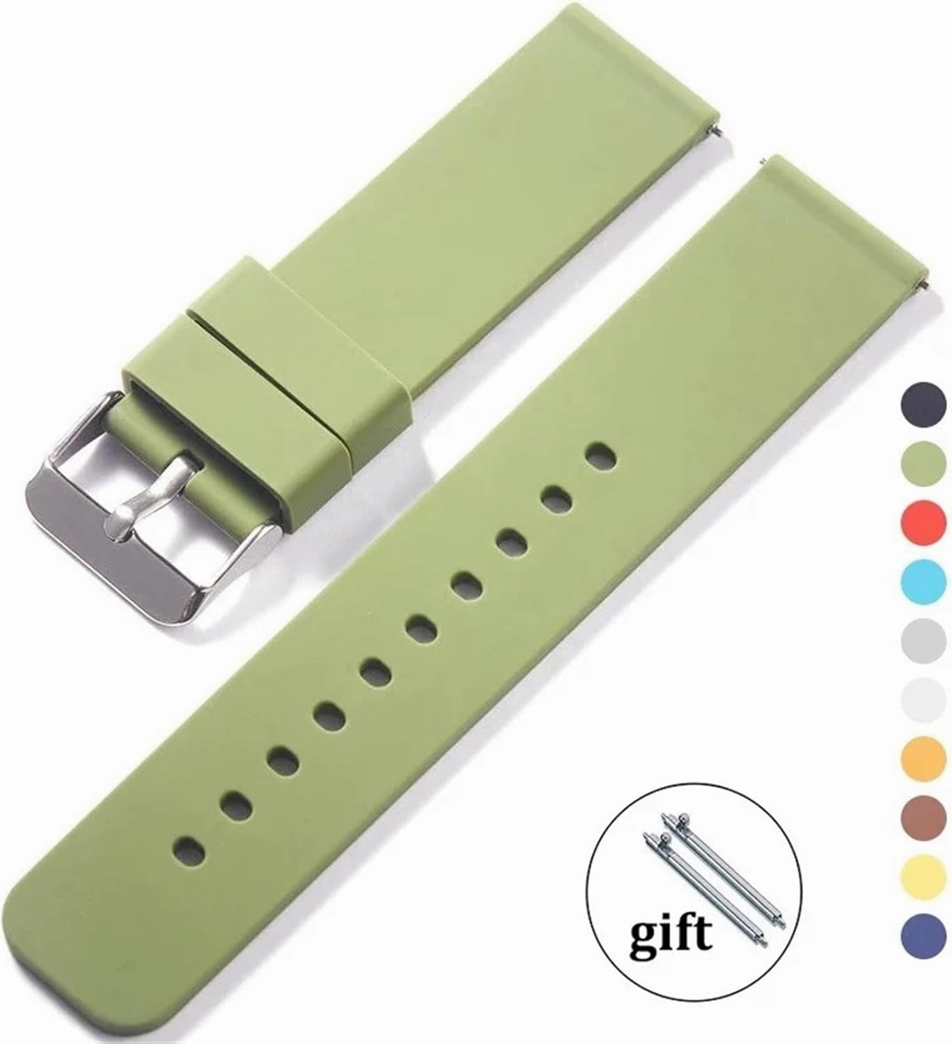 Silicone Watch Straps Quick Release Replacement Band Sports Watch Strap Men Women Universal Rubber Wrist