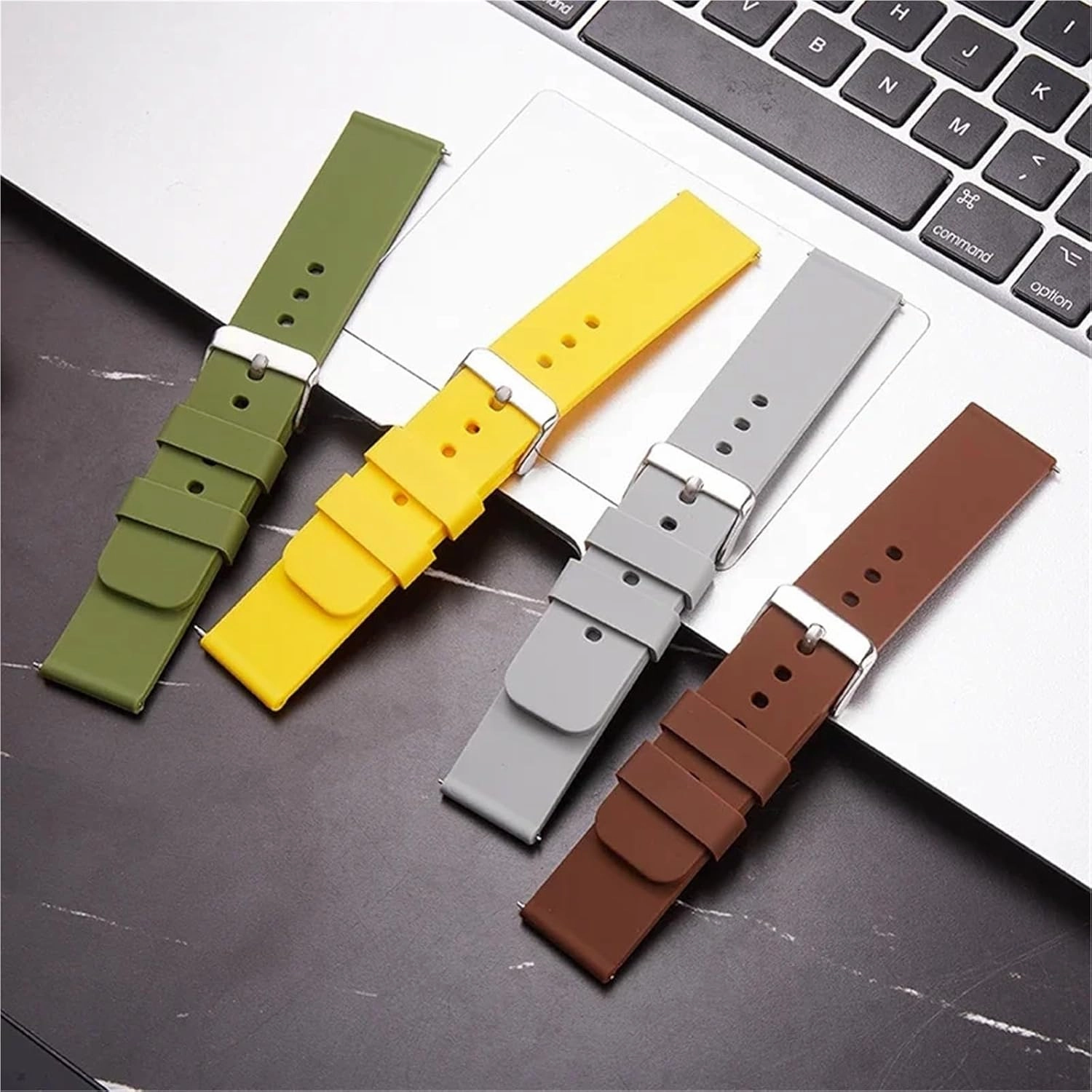 Silicone Watch Straps Quick Release Replacement Band Sports Watch Strap Men Women Universal Rubber Wrist