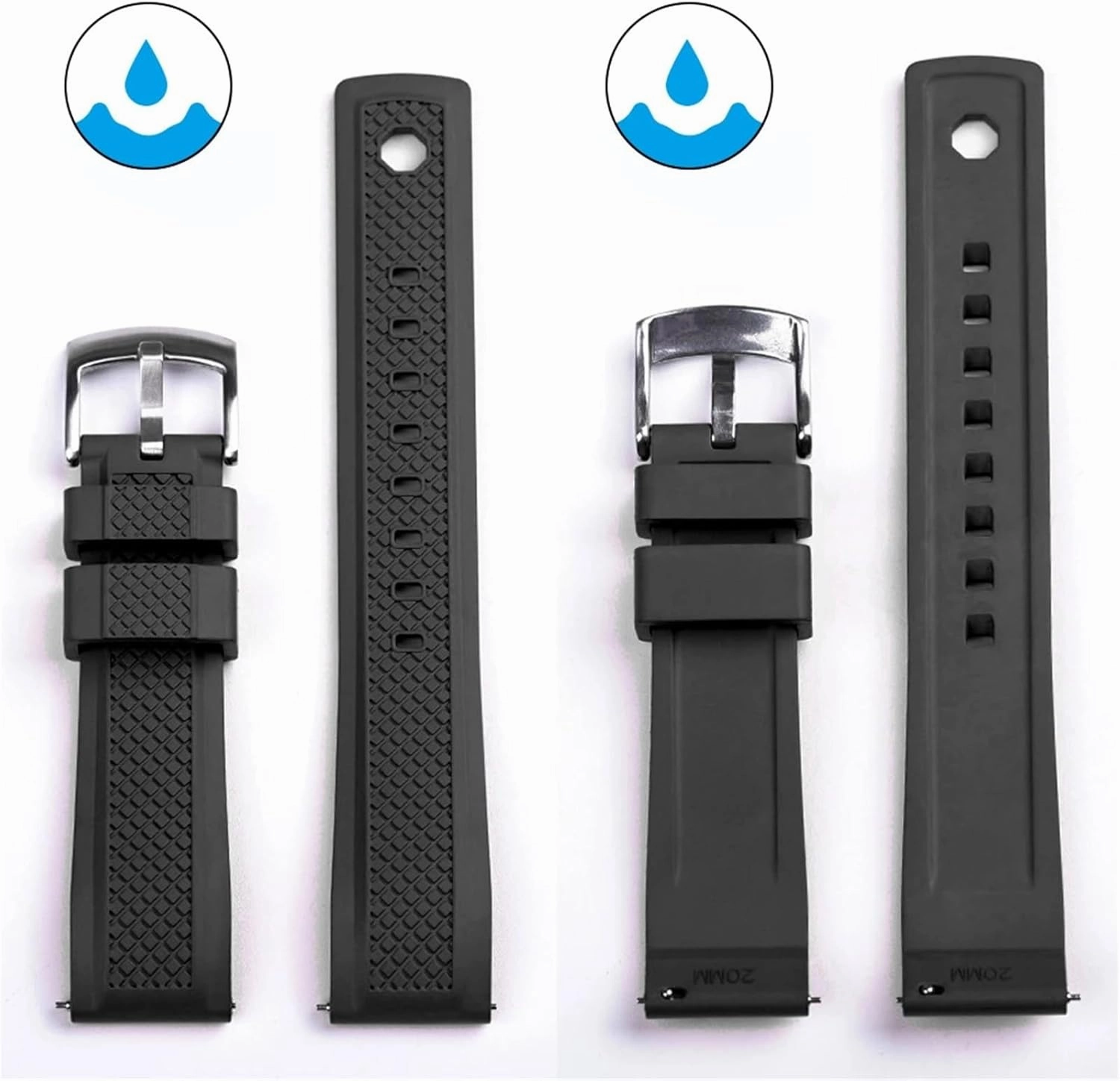 Silicone Watch Straps Quick Release Replacement Bands 20mm 22mm Sports Watch Strap Men Women Universal