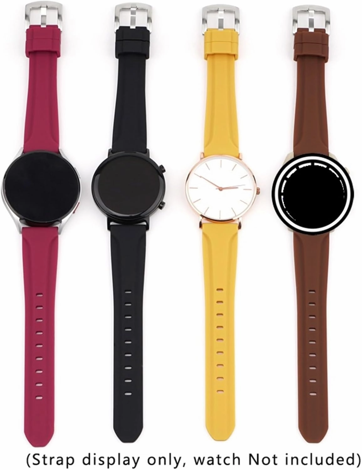 Silicone Watch Straps Quick Release Replacement Bands Men Women Universal Wristband