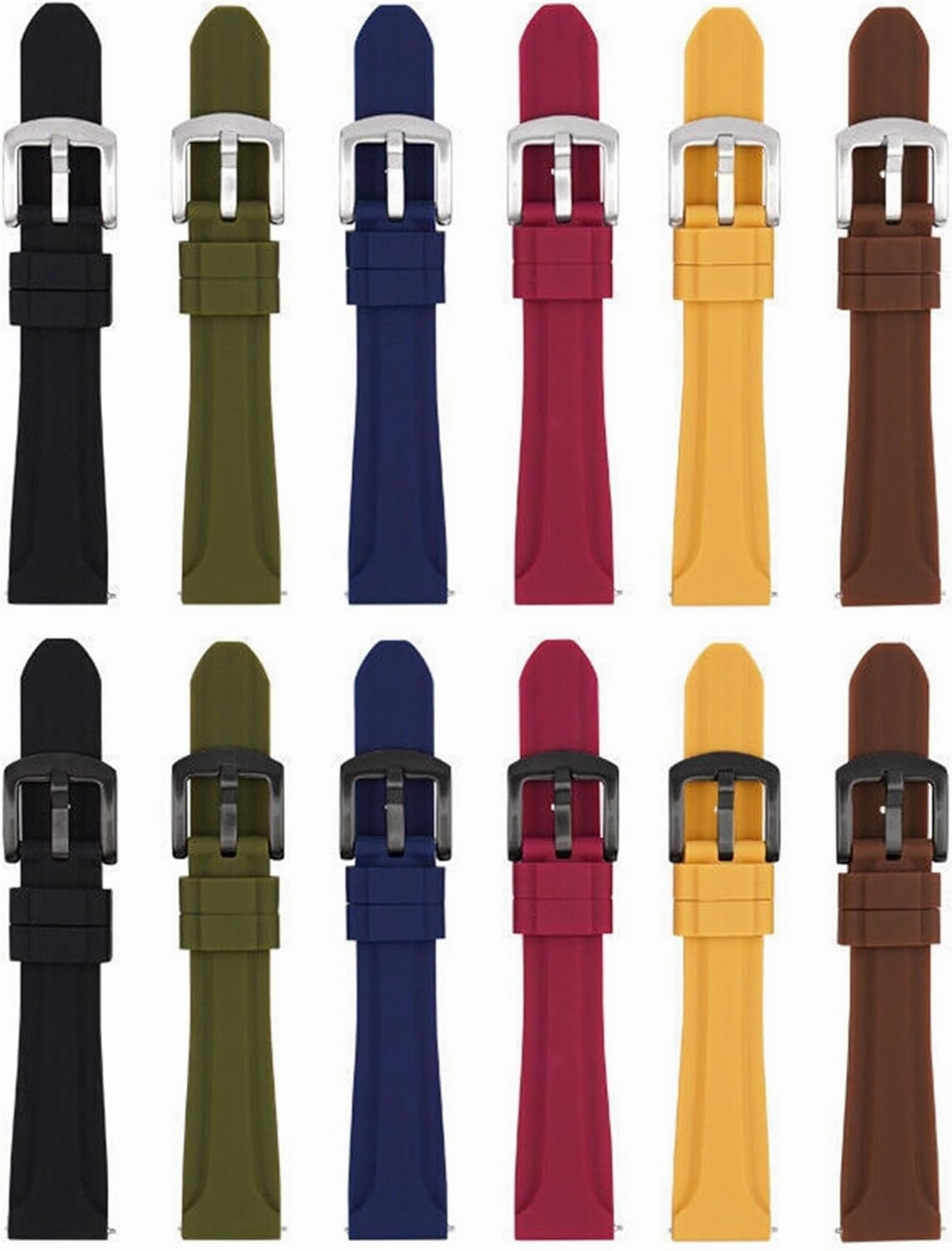 Silicone Watch Straps Quick Release Replacement Bands Men Women Universal Wristband