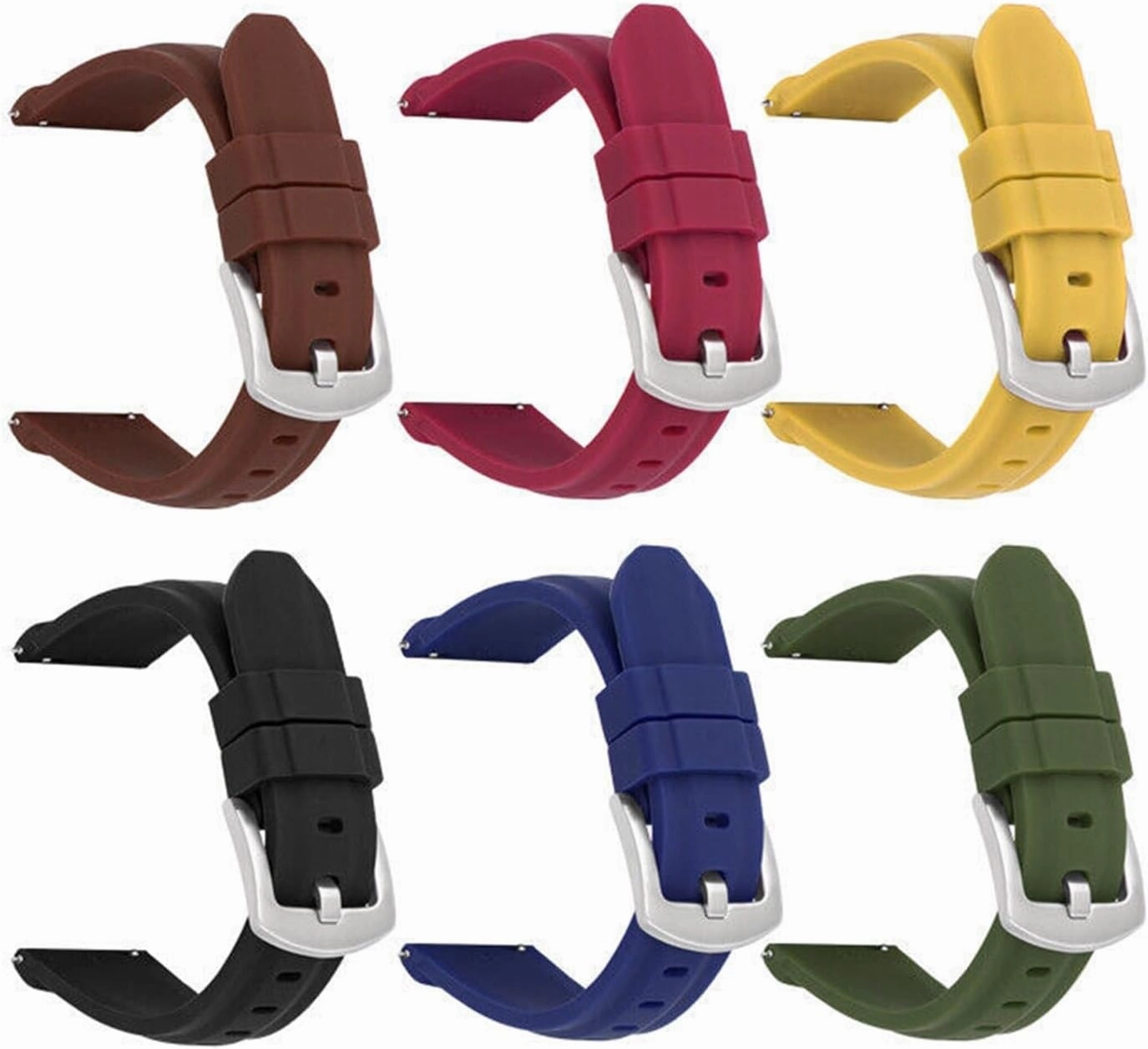 Silicone Watch Straps Quick Release Replacement Bands Men Women Universal Wristband