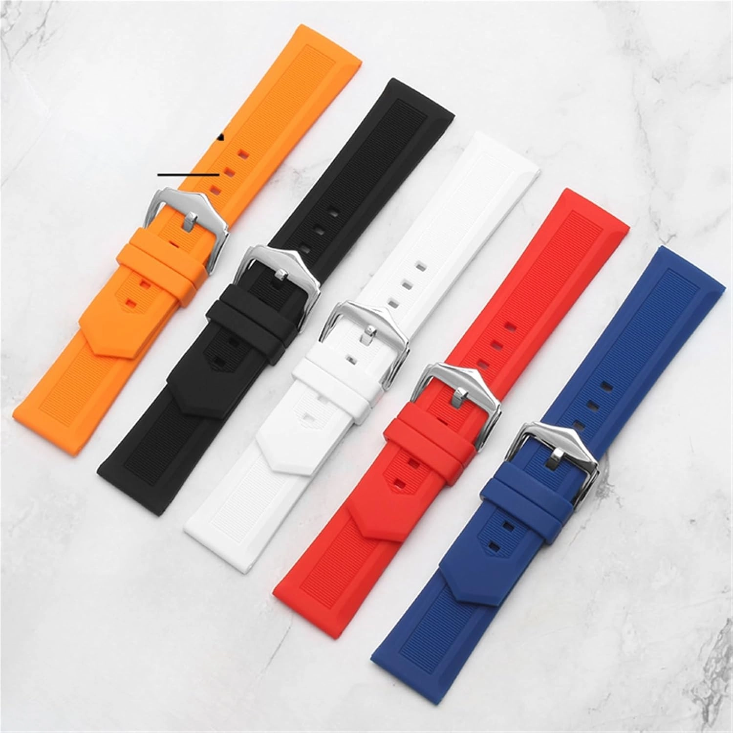 Silicone Watch Straps Quick Release Soft Rubber Replacement Bands 22mm Men Women Universal
