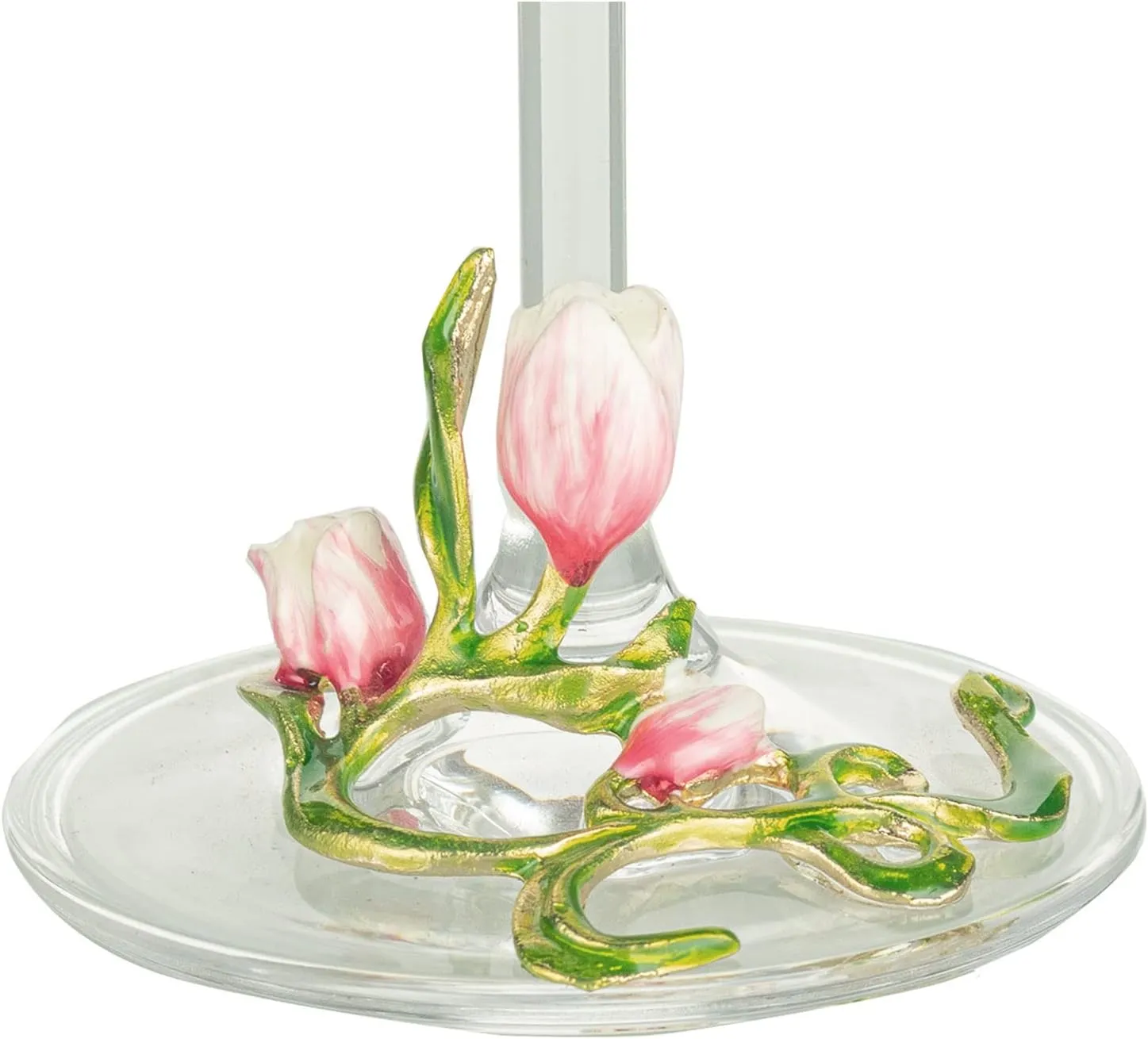 Simcat Handmade Painted Enamel Flower Glass Wine Glasses Transparent Refined Goblet, Stem For Cabernet, Gifts