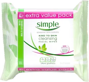 Simple Cleansing Facial Wipes 25 Count (Pack of 6)