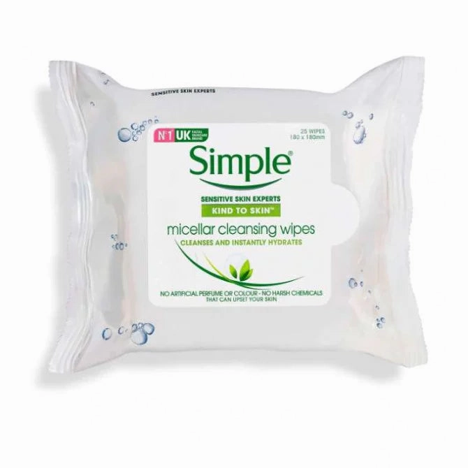 Simple Micellar Cleansing Wipes 25pk