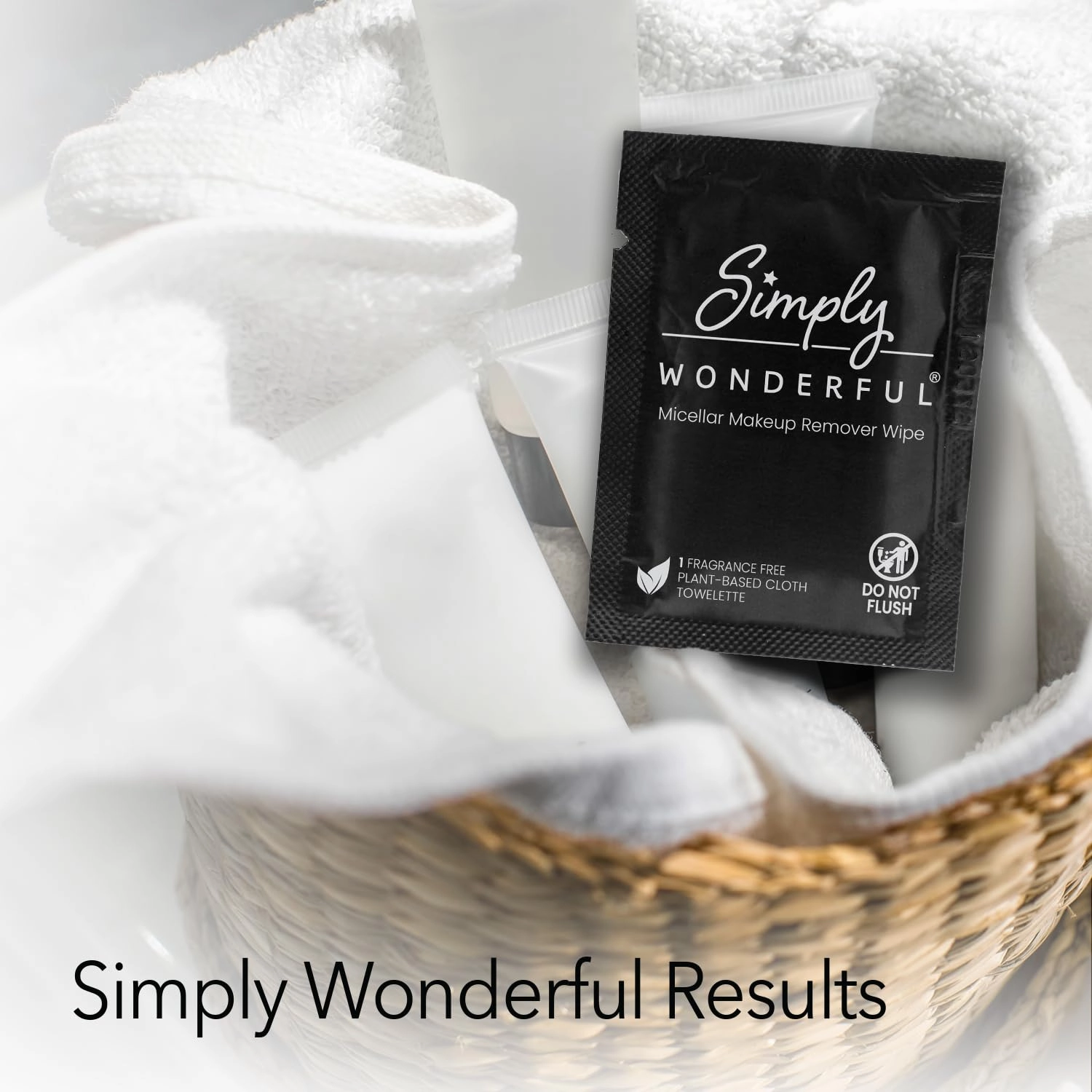 Simply Wonderful Makeup Wipes Remover - Micellar Water Makeup Remover Wipes individually Wrapped - Facial Cleansing to Remove Makeup, Mascara, Lipstick, Oil and Dirt, 1000 Bulk Makeup Wipes
