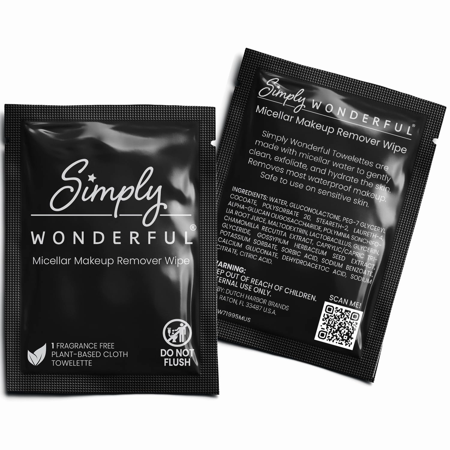 Simply Wonderful Makeup Wipes Remover - Micellar Water Makeup Remover Wipes individually Wrapped - Facial Cleansing to Remove Makeup, Mascara, Lipstick, Oil and Dirt, 1000 Bulk Makeup Wipes