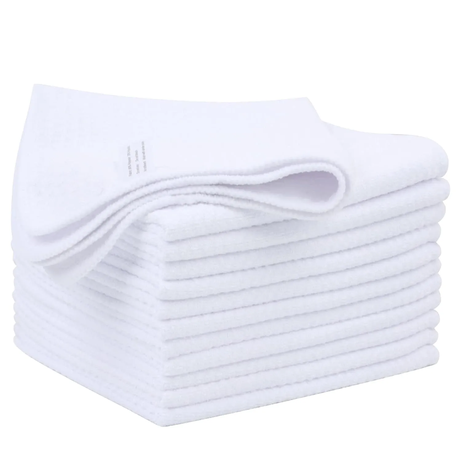 SINLAND Waffle Washcloths Microfiber Facial Cloths Soft Makeup Remover Cloths Ultra Thin Quick Drying Exfoliating 12 Pack White