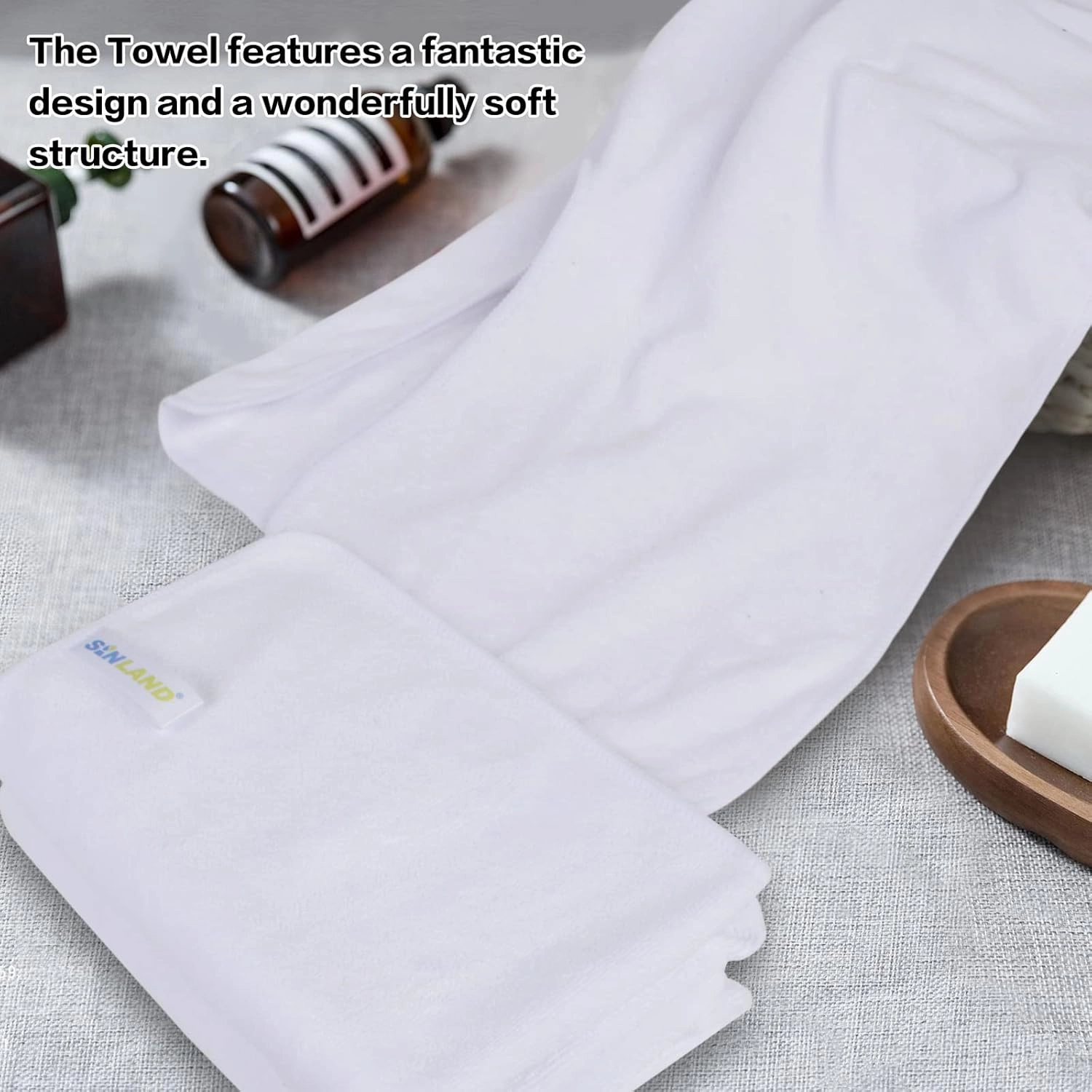 SINLAND Microfiber Esthetician Towels for Facials Mask Removing Face Wrap Soft Facial Cloth with Split Design Spa Towels for Facial Steam Massage and Cleansing