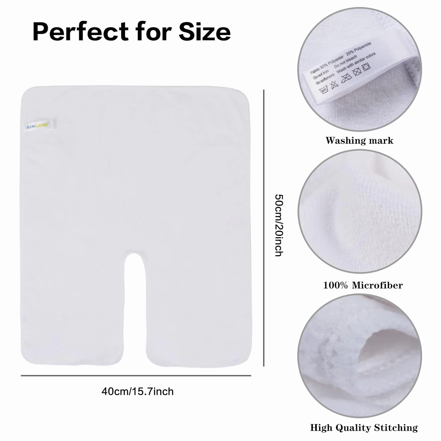 SINLAND Microfiber Esthetician Towels for Facials Mask Removing Face Wrap Soft Facial Cloth with Split Design Spa Towels for Facial Steam Massage and Cleansing
