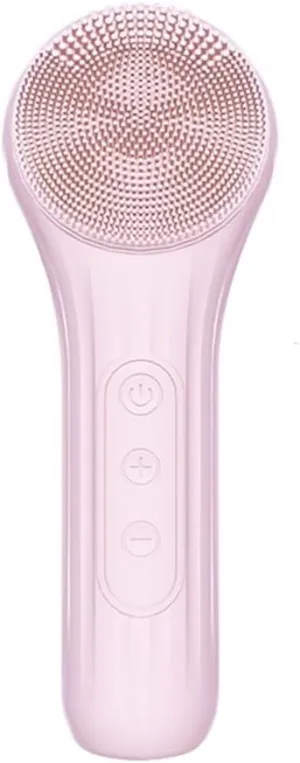 Skin Care Face Brush Cleanser, Facial Massager, Multi-Frequency Control Active Silicone Deep Cleansing, for Exfoliating, Massaging Deep Cleansing,Pink
