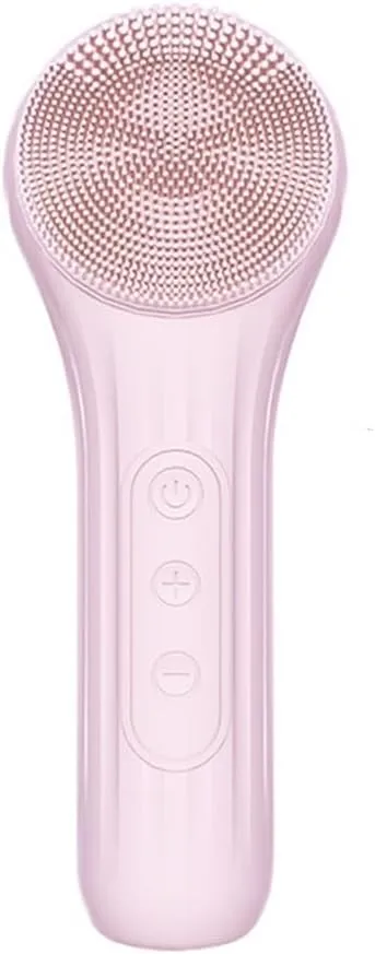 Skin Care Face Brush Cleanser, Facial Massager, Multi-Frequency Control Active Silicone Deep Cleansing, for Exfoliating, Massaging Deep Cleansing,Pink