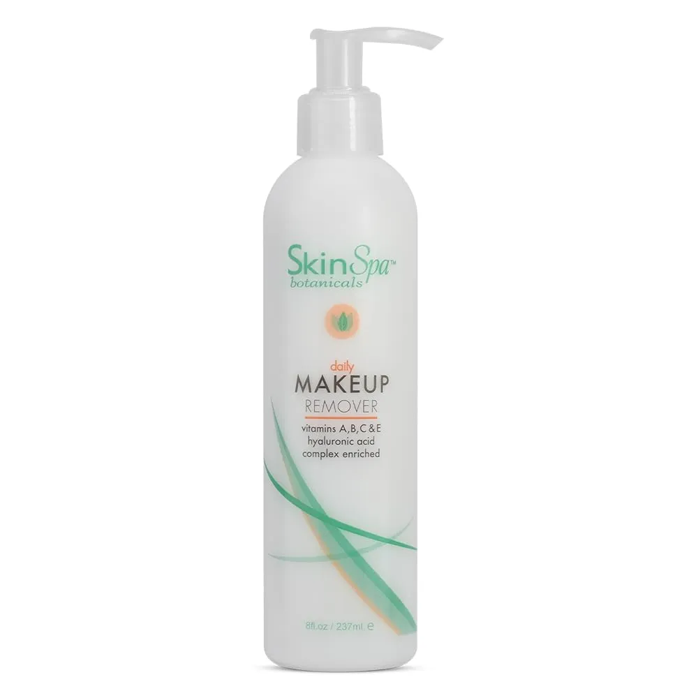 SKIN SPA Gentle Makeup Cleanser, 8 Oz. - Facial Lotion for Sensitive Skin Care Hydration Boost - Enriched with Hyaluronic Acid, Vitamins A, B, C & E