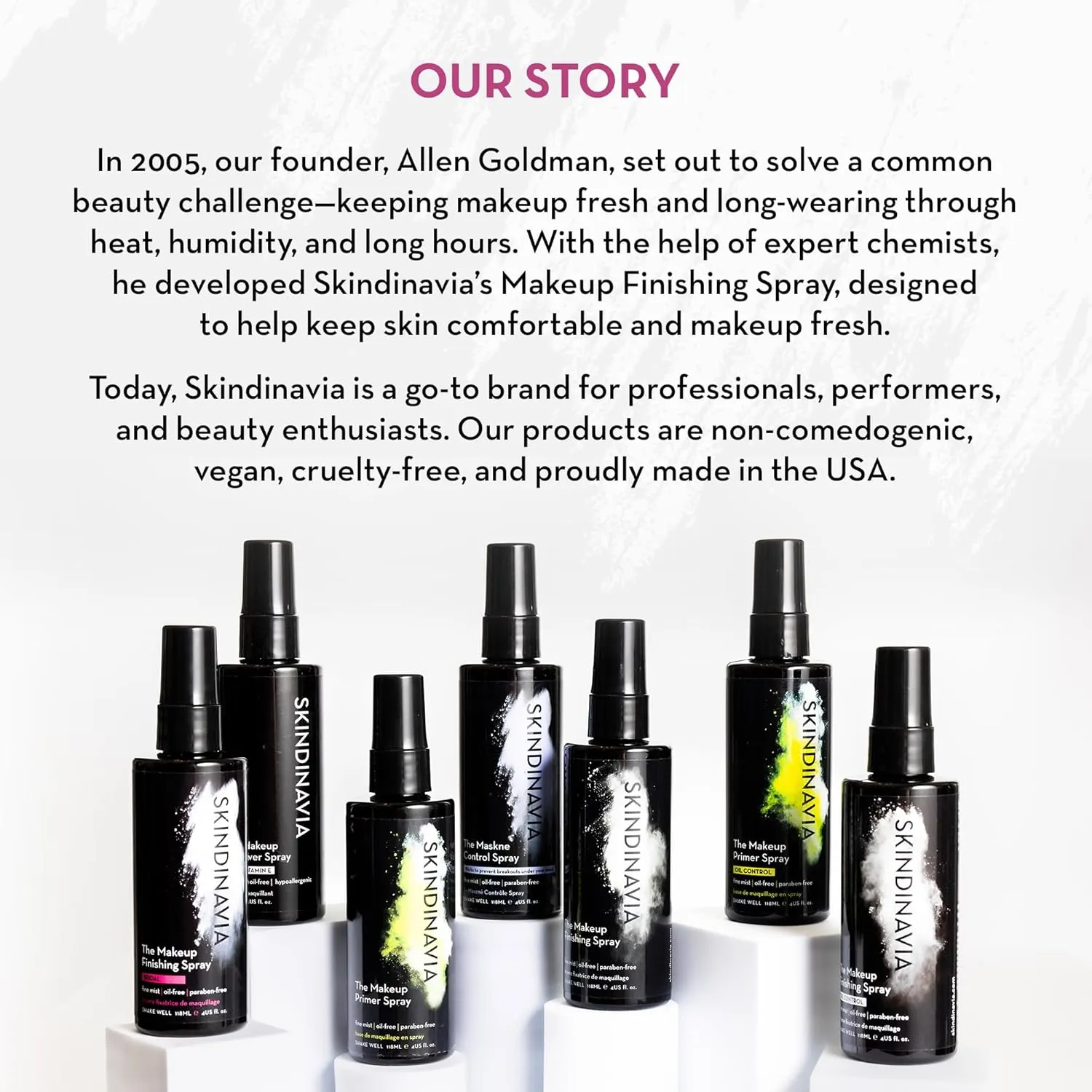 Skindinavia The Makeup Finishing Spray, Oil Control Makeup Setting Spray, All-Day Wear, Long-Lasting Up to 16  Hours, Heat-Resistant & Waterproof, Fine Mist, 8.0 Oz