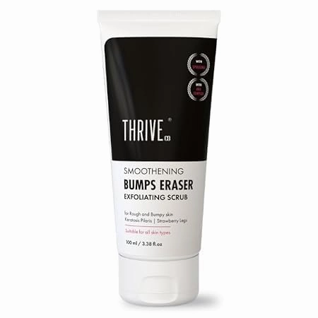 Smoothening Eraser Exfoliating Scrub | For Rough & Bumpy skin | with Spirulina, Glycolic acid and Lactic acid | for both Men & Women | All Skin Types | Propylparaben Free | 100ml