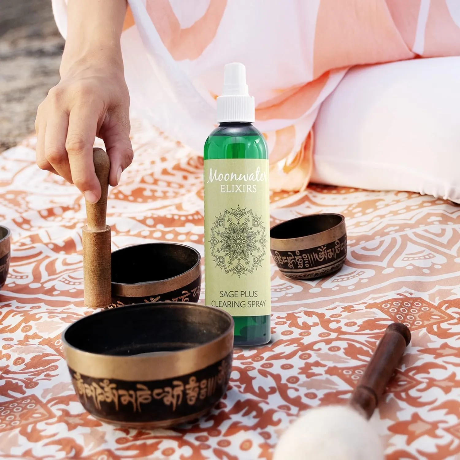 Smudge Spray Bundle - White Sage Smudge Spray and Sage Soap for Cleansing Negativity, Smokeless Smudging Kit to Support Positive Aura, and Cleansing Negative Energy-8oz