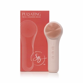 SNAPSHOT BEAUTY Pulsating Facial Cleansing Brush. Silicone Face Brush | Removes Dirt, Oil & Makeup | Combines Gentle Exfoliation & Deep Cleansing for Radiant Glow | Waterproof & Rechargeable (Pink)