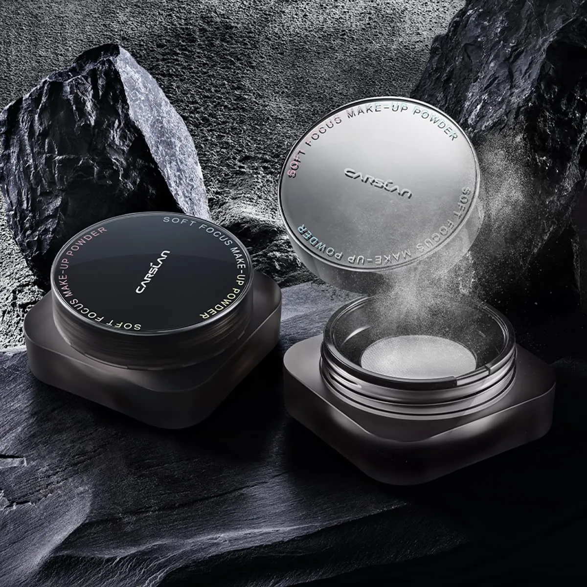 Soft Focus Loose Setting Powder, Waterproof, Matte, Oil Control, Shine Free, Talc-Free Face Powder Makeup, 24H Longwear Finishing Powder, 01 Dark Purple