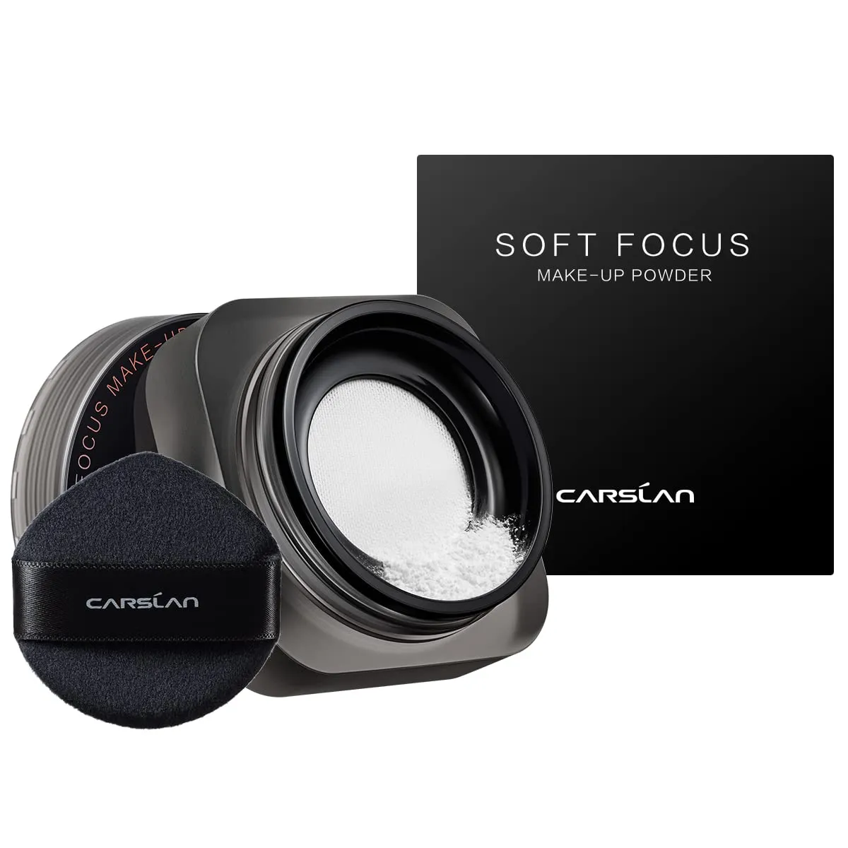 Soft Focus Loose Setting Powder, Waterproof, Matte, Oil Control, Shine Free, Talc-Free Face Powder Makeup, 24H Longwear Finishing Powder, 01 Dark Purple