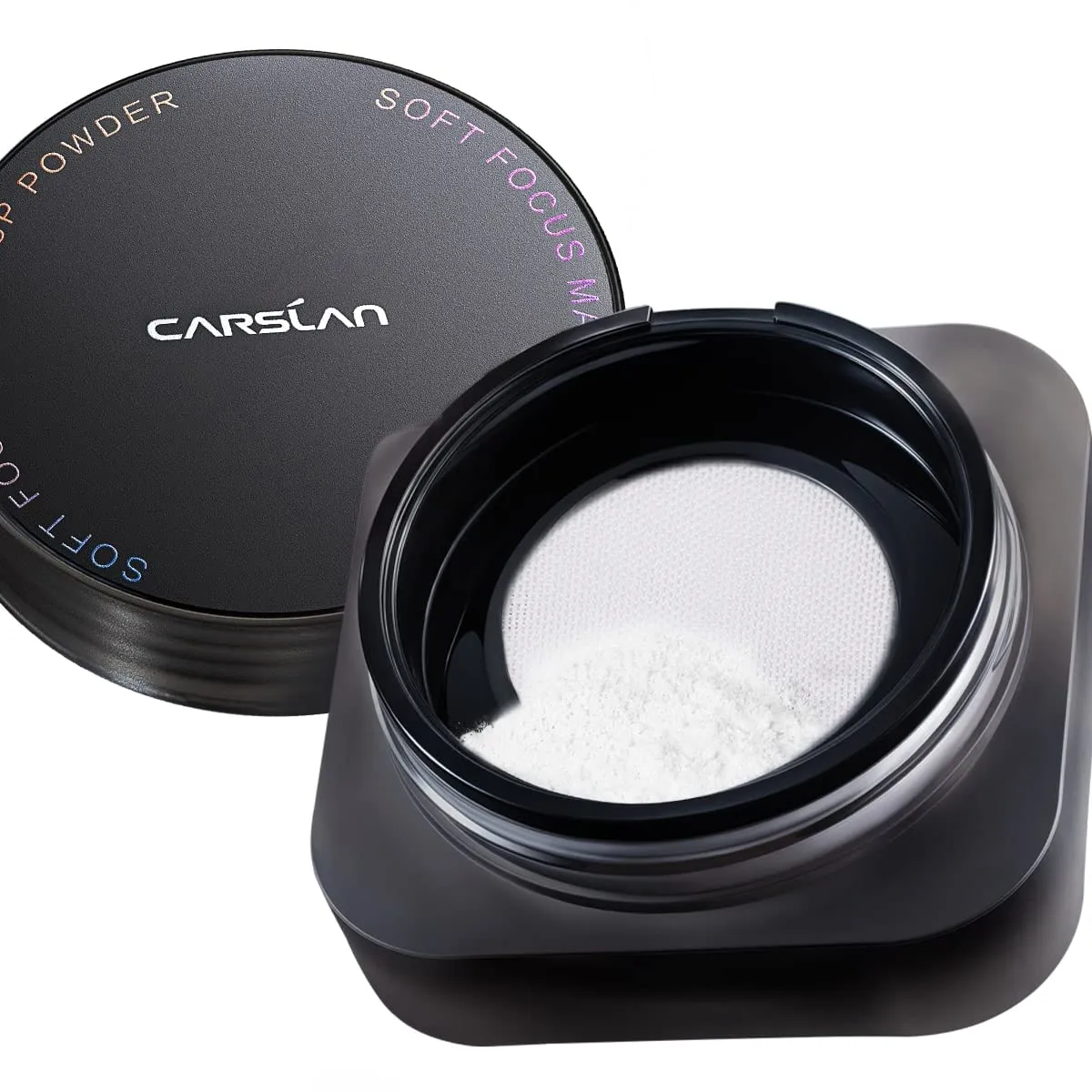 Soft Focus Loose Setting Powder, Waterproof, Matte, Oil Control, Shine Free, Talc-Free Face Powder Makeup, 24H Longwear Finishing Powder, 01 Dark Purple