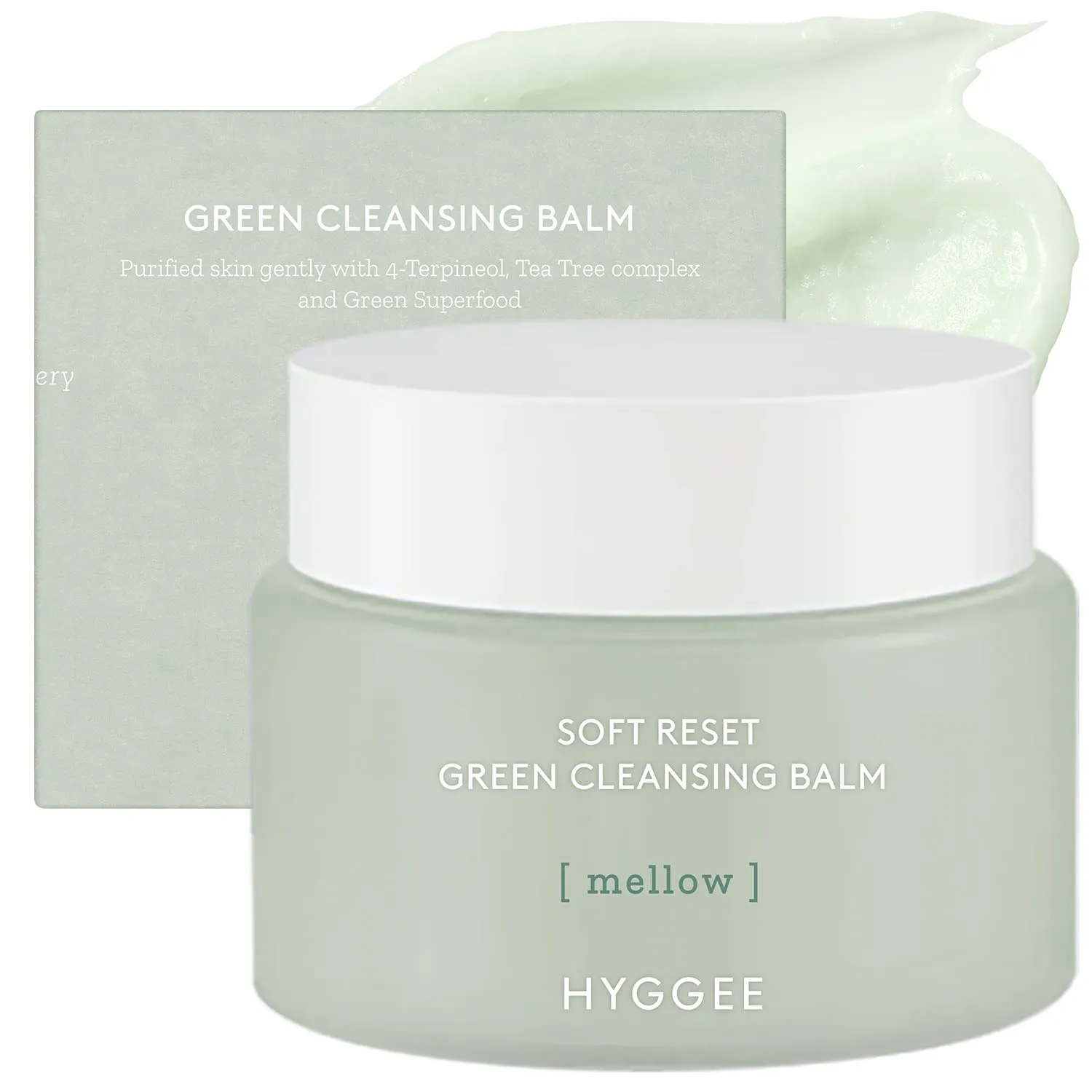 Soft Reset Green Cleansing Balm - Vegan Gentle Makeup Remover Sherbet Cleanser - Milky Oil Based Cleanser - Tea Tree Extract & Jojoba Oil - Hypoallergenic for Sensitive Skin, 3.38oz.