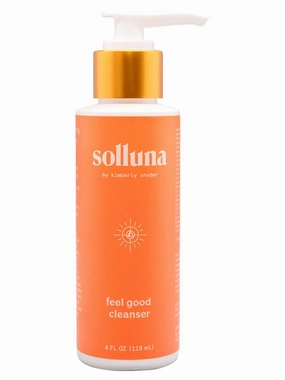 Solluna by Kimberly Snyder Feel Good Cleanser — Anti-Aging, Hydrating & Soothing pH Balanced Facial Cleanser — Gentle Moisturizing Natural Oils & Plant Botanicals (4oz) Cruelty-Free Vegan & Non-GMO