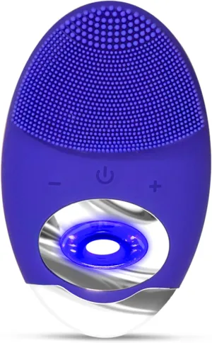 Sonic Face Cleansing Brush - Silicone Face Brush for Men & Women - Gentle Massaging and Vibrating Face Brush Cleanser - Rechargeable Silicone Face Scrubber Electric with Soft Bristles