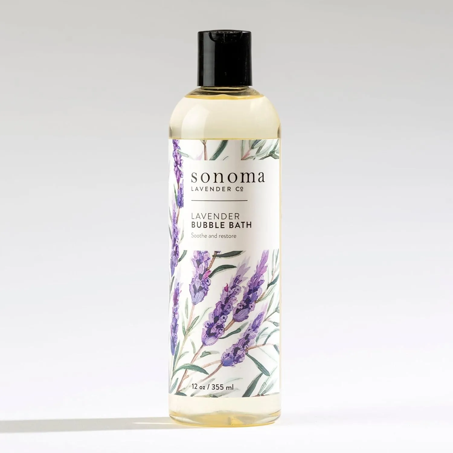 Sonoma Lavender, Lavender Bubble Bath, Relaxing Bath Bubbles with Essential Oils, Natural Bubble Bath for Adults and Kids, 12 oz.
