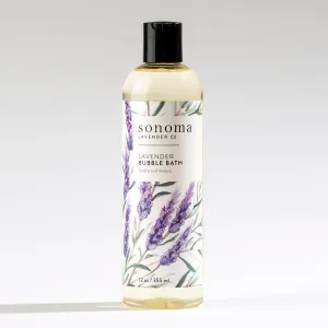 Sonoma Lavender, Lavender Bubble Bath, Relaxing Bath Bubbles with Essential Oils, Natural Bubble Bath for Adults and Kids, 12 oz.