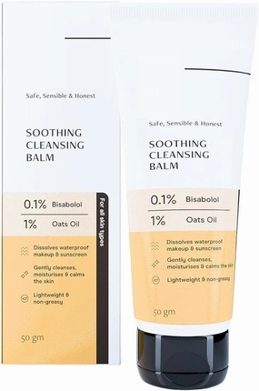 Soothing Makeup Cleansing Balm|Contains 0.1% Bisabolol&1% Oats Oil|Gentle Makeup Remover|for Normal,Dry,Combination Skin|Removes Excess Oil&Dirt,Detoxifies&Clear Pores|for Men&Women|50G