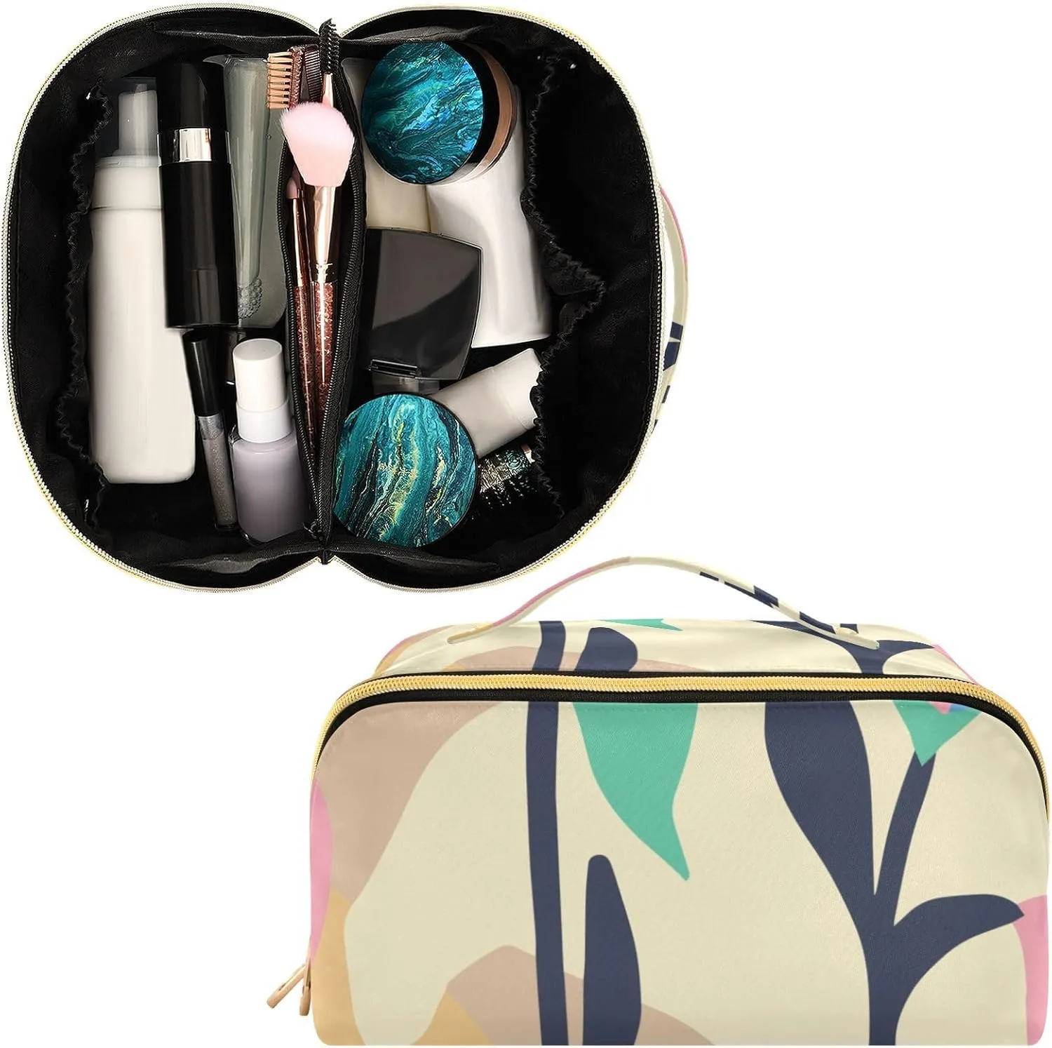 Spacious Rhombus Cosmetic Bag for Women Large Capacity Makeup Bag for Travel and Daily Use