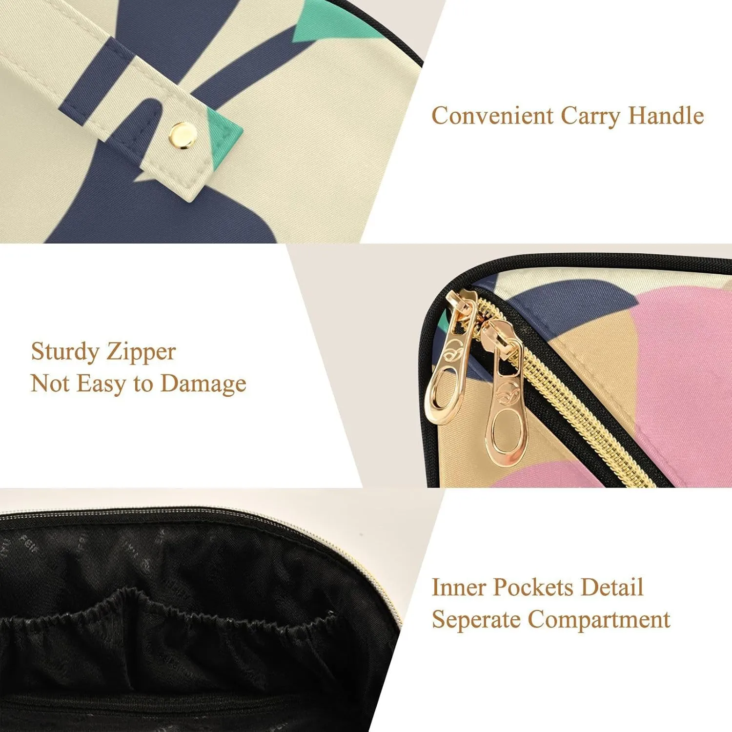 Spacious Rhombus Cosmetic Bag for Women Large Capacity Makeup Bag for Travel and Daily Use