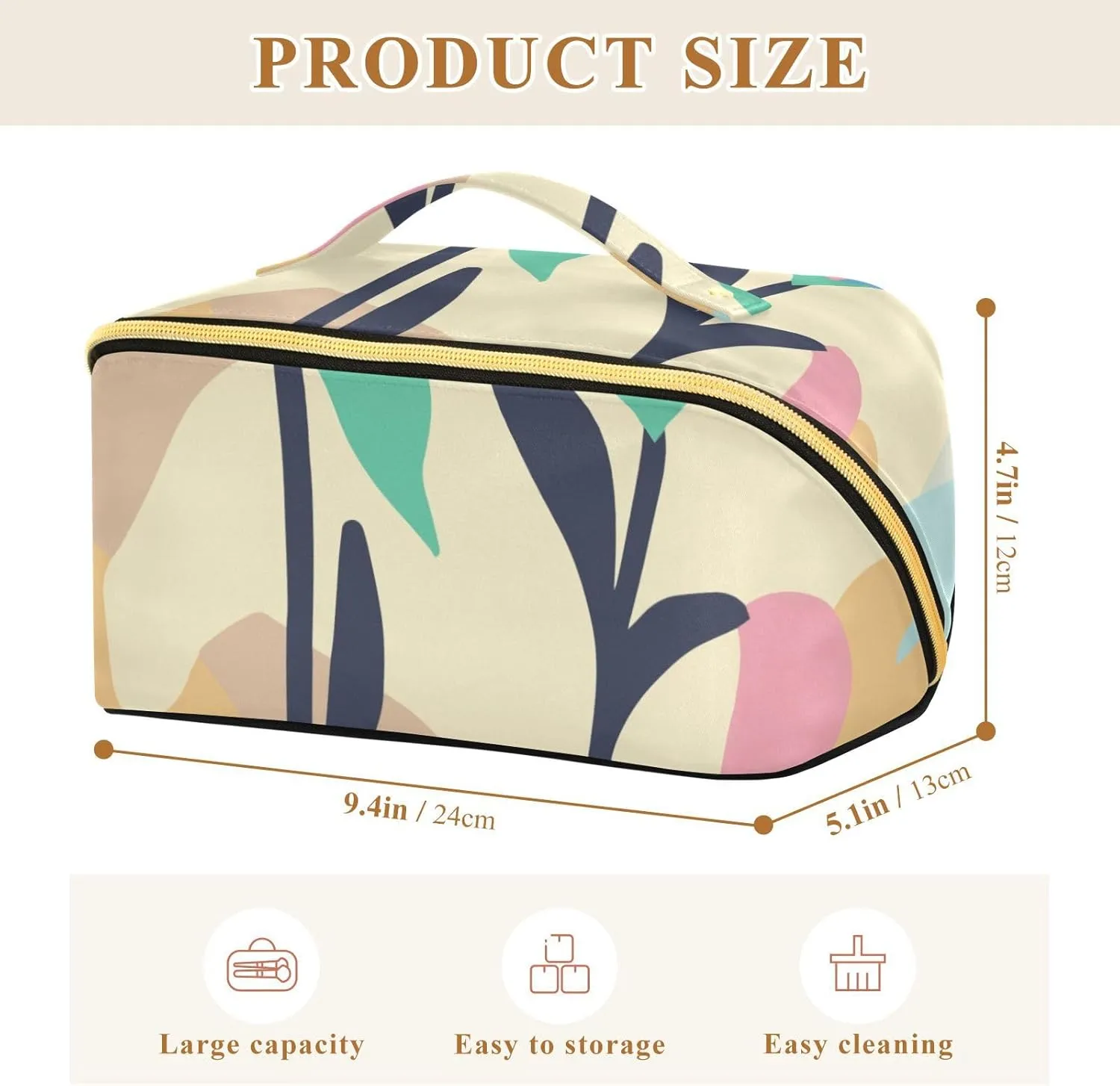 Spacious Rhombus Cosmetic Bag for Women Large Capacity Makeup Bag for Travel and Daily Use