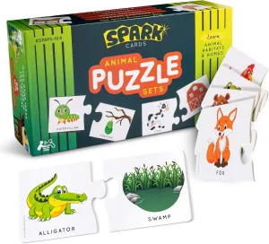 SPARK INNOVATIONS Animal Puzzles - Educational Games for 3 Year Olds, Kids & Preschoolers