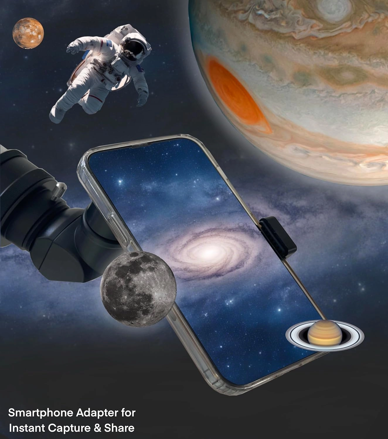 SpectrumOI 80mm Telescope for Kids 8-12 Telescope for Adults Astronomy Gifts - Premium EQ Refractor Telescope with Aspherical Eyepiece
