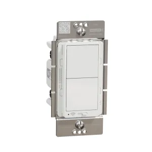 Square D X Series Smart Dimmer WiFi Light Switch Single-Pole/3-Way for LED, Incandescent, Halogen, and CFL Lighting, Compatible with Alexa and Google Assistant, Rocker, Matte White