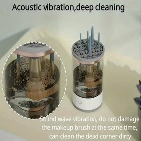 STARDUST Rechargeable Electric Makeup Brush Cleaner Machine, Automatic Vibrating Deep Cleaning Spinner Machine For All Size Beauty Makeup Brush, Quick Drying Tools