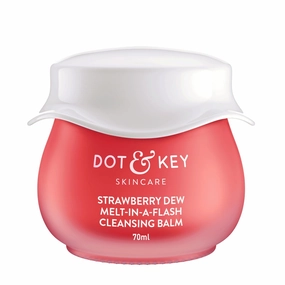 Strawberry Dew Cleansing Balm | For Clean, Smooth & Dewy Skin | Makeup Remover Balm |Non Greasy Makeup Cleanser Face Scrub | Cleanses Dirt, Makeup & Sunscreen | For All Skin Types | 70ml
