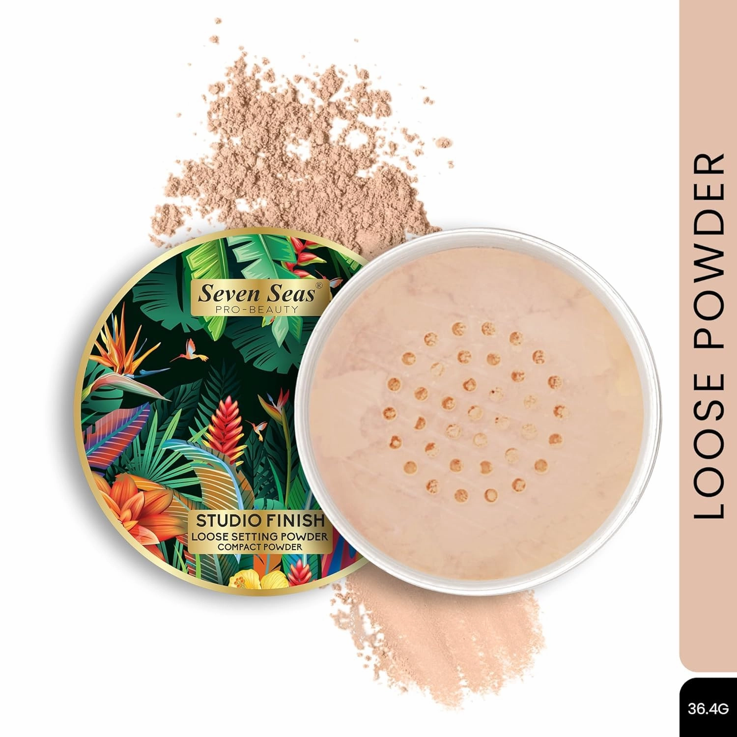Studio Finish Loose Setting Powder, Matte Finish, Weightless Consistency, Non Sticky, Excellent Payoff | Loose Powder for Women (01, 36.4G)