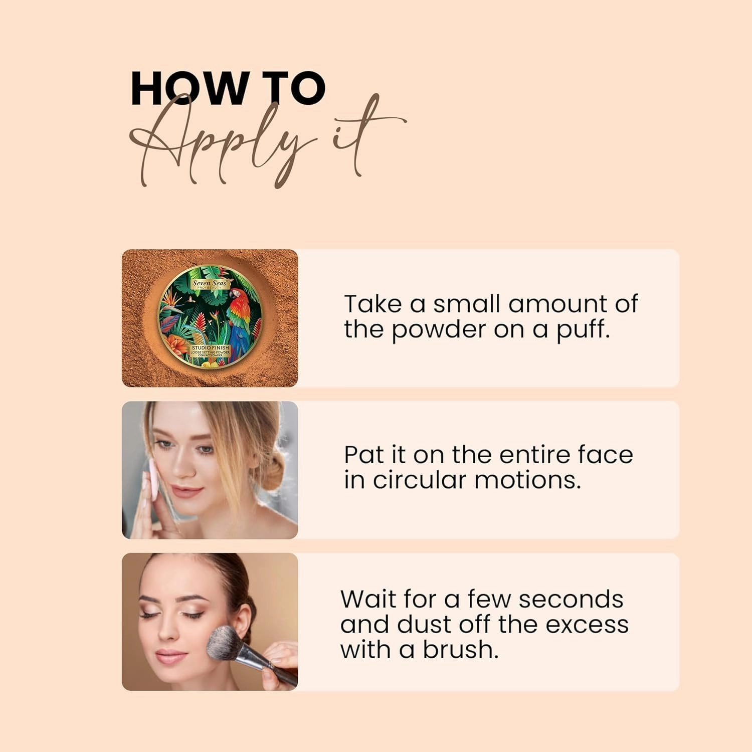 Studio Finish Loose Setting Powder, Matte Finish, Weightless Consistency, Non Sticky, Excellent Payoff | Loose Powder for Women (01, 36.4G)