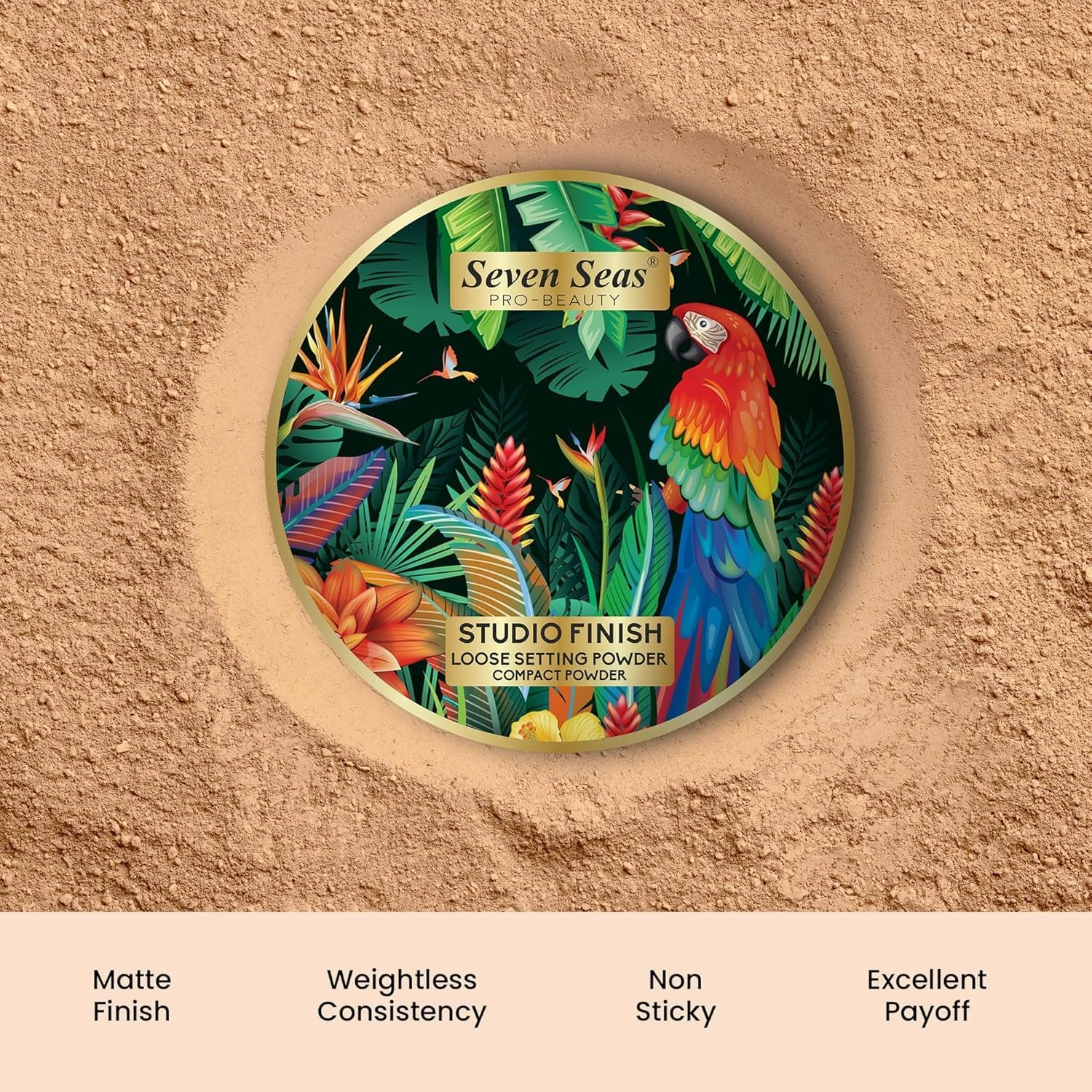 Studio Finish Loose Setting Powder, Matte Finish, Weightless Consistency, Non Sticky, Excellent Payoff | Loose Powder for Women (01, 36.4G)
