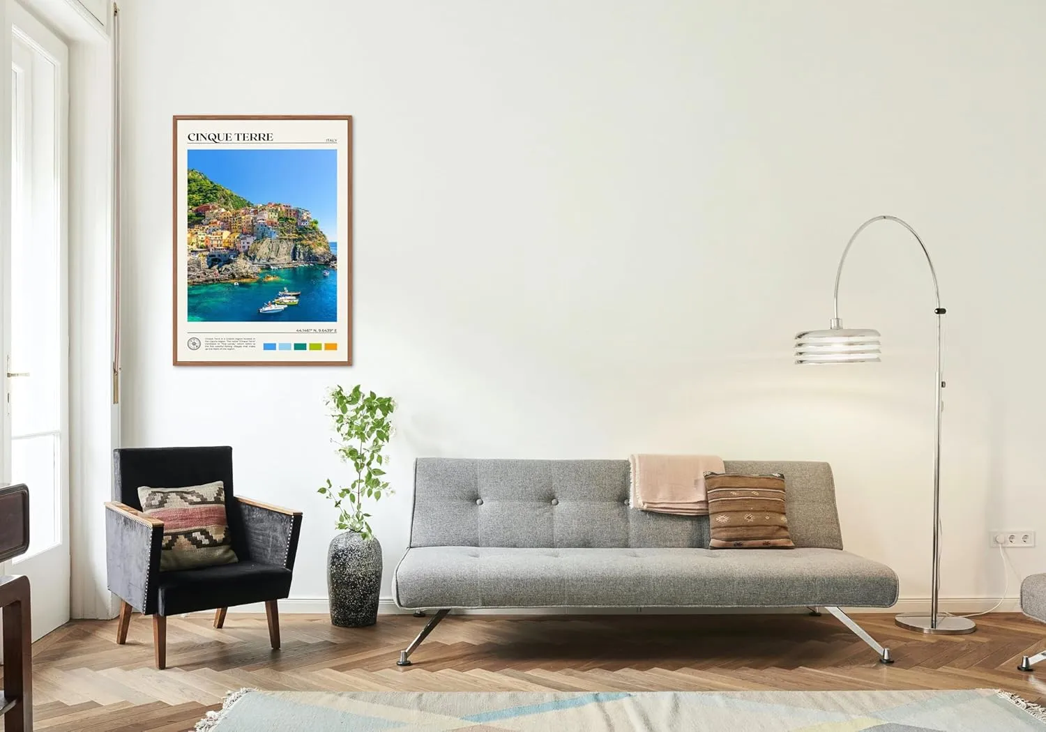 StudioUBILA Cinque Terre Wall Art Poster, Decorative Cityscape Landscape Art Prints, Home Decor Wall Art Print for Bedroom Living Room Kitchen Decorations, Unframed