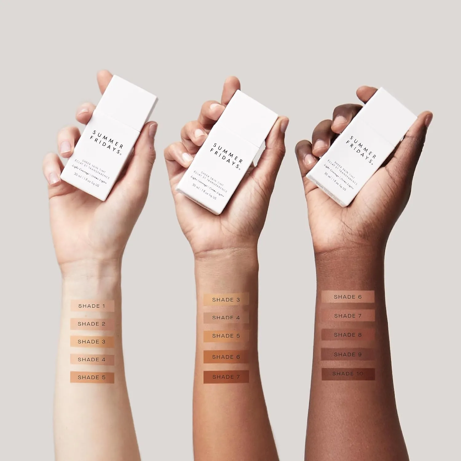 Summer Fridays Sheer Skin Tint - Skin Tint with Hyaluronic Acid - Helps Diminish Uneven Skin Tone - Sheer to Light Coverage - Shade 3 - Light with Golden Undertones (1 Fl Oz)