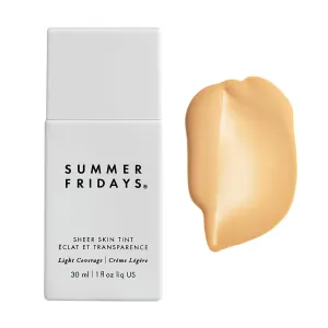 Summer Fridays Sheer Skin Tint - Skin Tint with Hyaluronic Acid - Helps Diminish Uneven Skin Tone - Sheer to Light Coverage - Shade 3 - Light with Golden Undertones (1 Fl Oz)